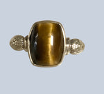 Tiger Eye Sterling Silver Ring (Sizes 4-5.5)