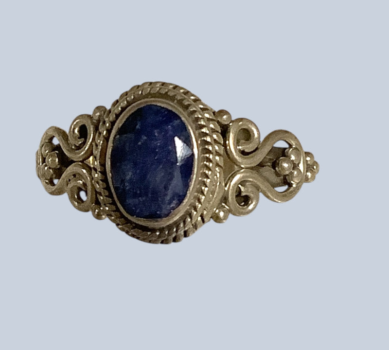 Sapphire Sterling Silver Rings (SIZE 3.5-6)