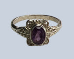 Amethyst Sterling Silver Rings (Sizes 4 & 5)