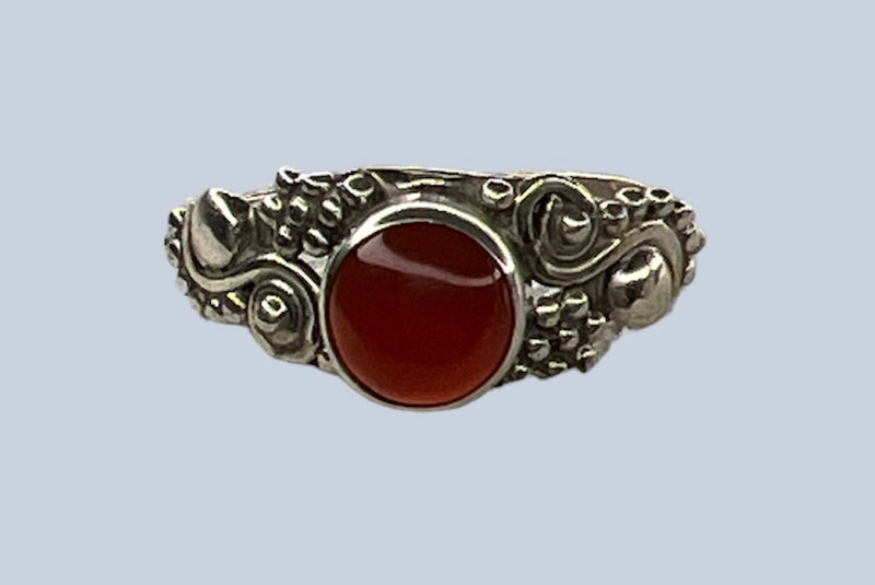 Carnelian Sterling Silver Rings