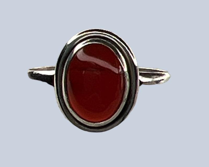 Carnelian Sterling Silver Rings