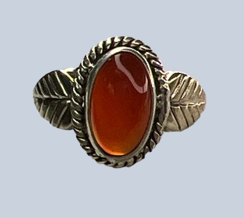 Carnelian Sterling Silver Rings