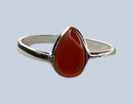 Carnelian Sterling Silver Rings