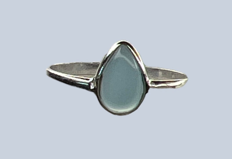 Chalcedony Sterling Silver Rings 4-10