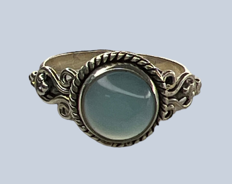 Chalcedony Sterling Silver Rings 4-10