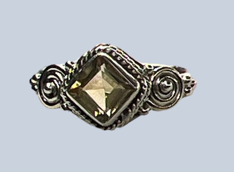 Citrine Sterling Silver Rings (Size 4-6.5)