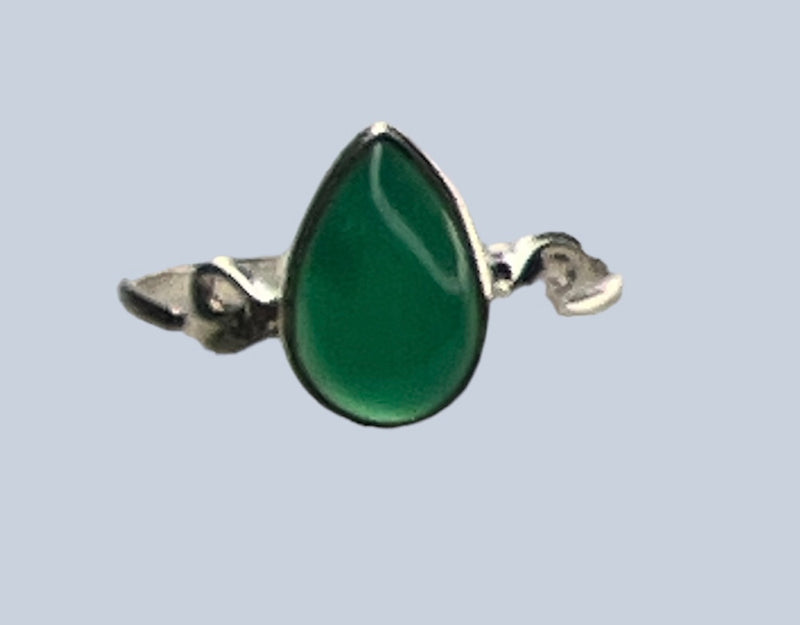 Green Aventurine Sterling Silver Rings