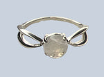 Rainbow Moonstone Sterling Silver Rings (size 4-6.5)