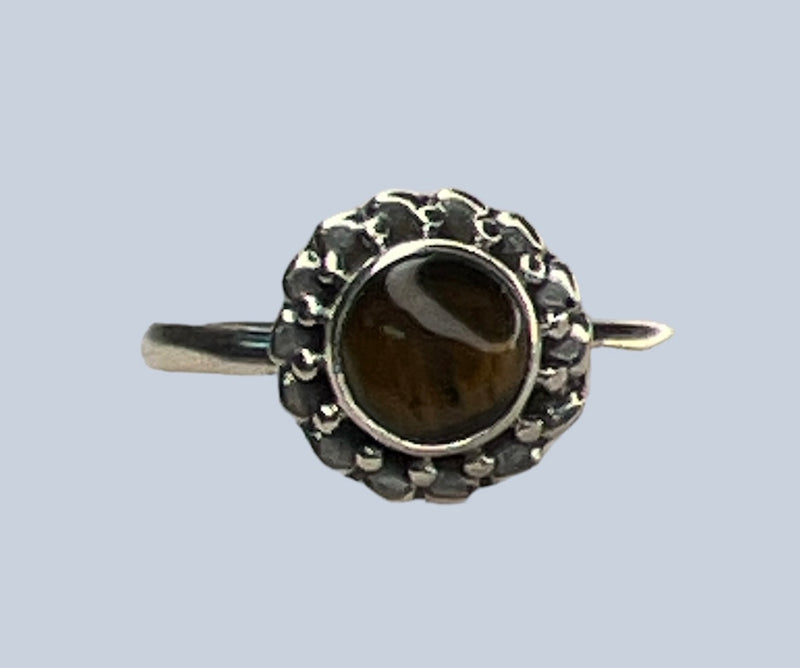 Tiger Eye Sterling Silver Rings (sizes 6 - 10)