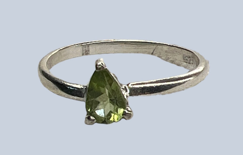Peridot Sterling Silver Ring (Sizes 4-8)