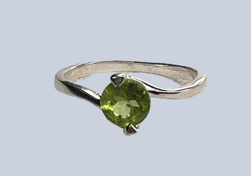 Peridot Sterling Silver Ring (Sizes 4-8)