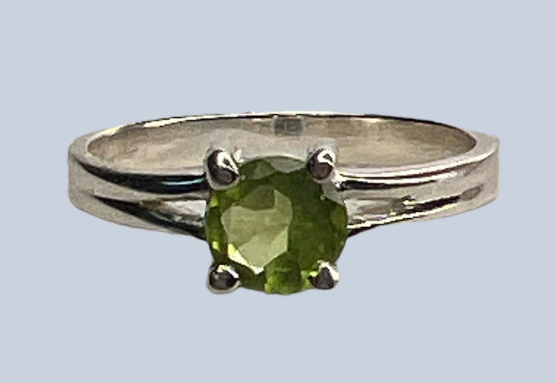 Peridot Sterling Silver Ring (Sizes 4-8)