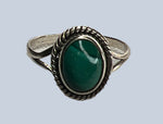 Malachite Sterling Silver Rings (Sizes 4-7)