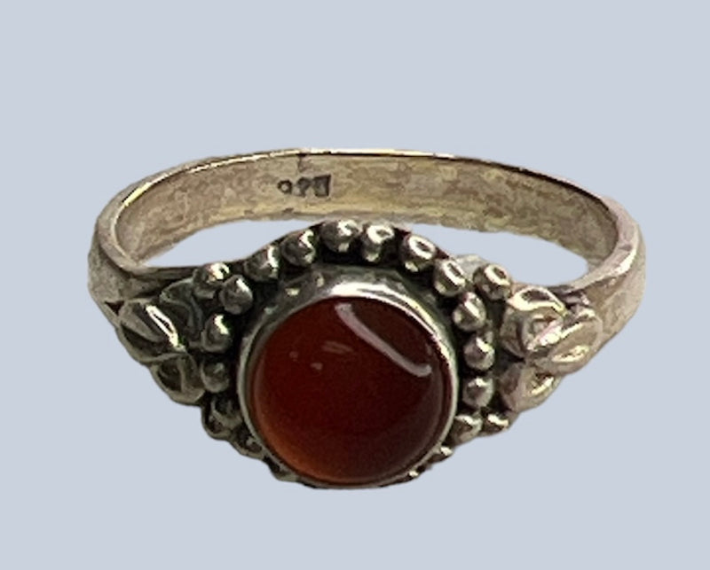 Carnelian Sterling Silver Rings