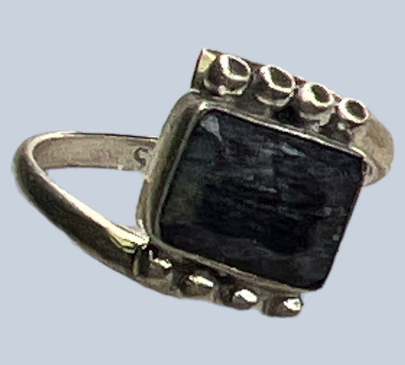 Sapphire Sterling Silver Rings (SIZE 5-6)