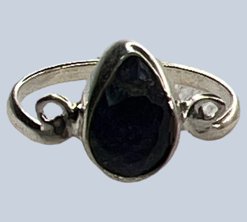 Sapphire Sterling Silver Rings (SIZE 5-6)