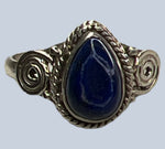 Lapis Lazuli Sterling Silver Rings (Size 6)