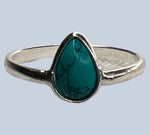 Turquoise Sterling Silver Rings (Size 4-6)