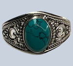 Turquoise Sterling Silver Rings (Size 9-10)