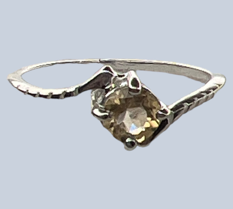 Citrine Sterling Silver Rings (Size 9-10)