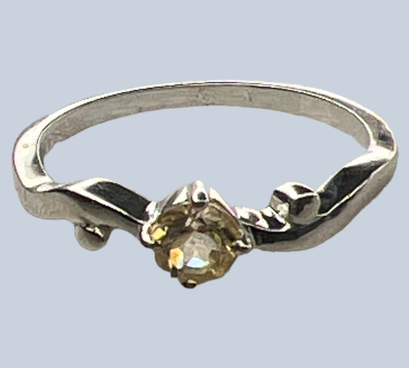 Citrine Sterling Silver Rings (Size 9-10)