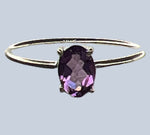 Amethyst Sterling Silver Rings (Size 8)
