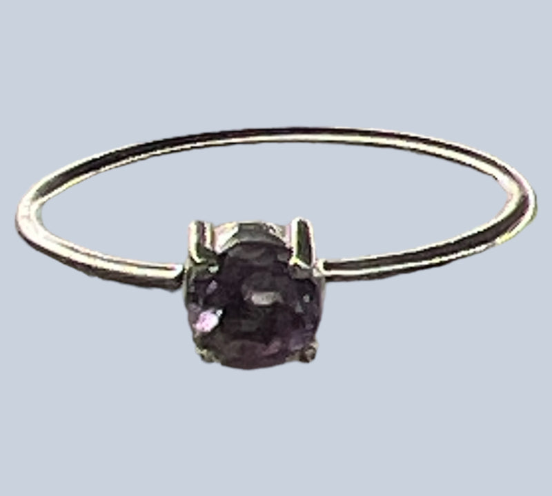 Amethyst Sterling Silver Rings (Sizes 9 - 10)