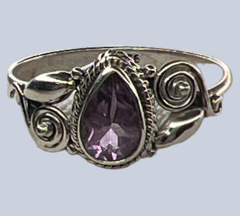 Amethyst Sterling Silver Rings (Sizes 9 & 11)