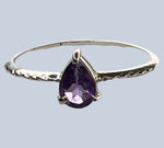 Amethyst Sterling Silver Rings (Sizes 9 - 10)