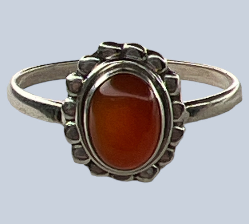 Carnelian Sterling Silver Rings