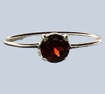 Garnet Sterling Silver Rings (Sizes 9-11)