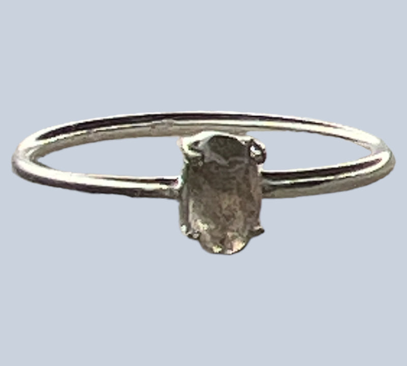 Labradorite Sterling Silver Rings (Size 8-8.5)