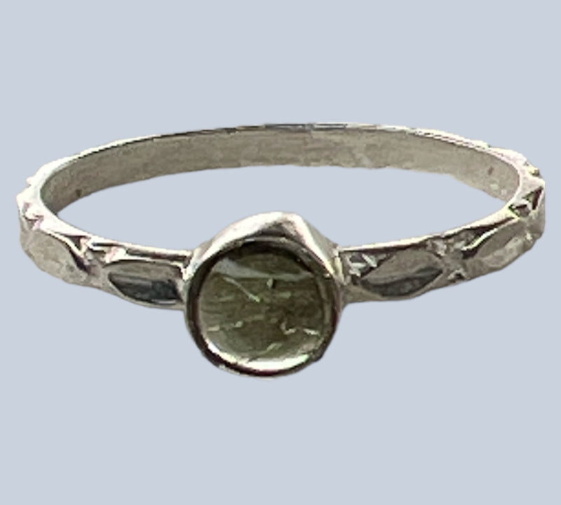 Tourmaline Sterling Silver Rings (Sizes 8.5-10)