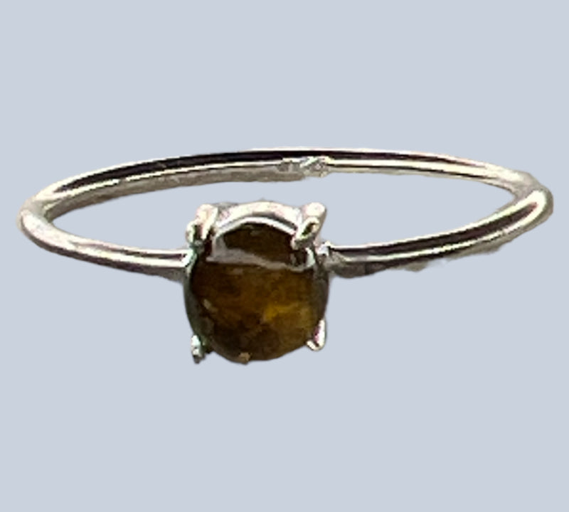 Tourmaline Sterling Silver Rings (Sizes 8.5-10)
