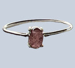 Pink Tourmaline Sterling Silver Rings (Sizes 8-10)