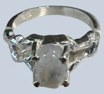 Rainbow Moonstone Sterling Silver Rings (size 4-6.5)