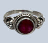 Garnet Sterling Silver Rings (Sizes 4-8)