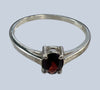 Garnet Sterling Silver Rings (Sizes 9-11)