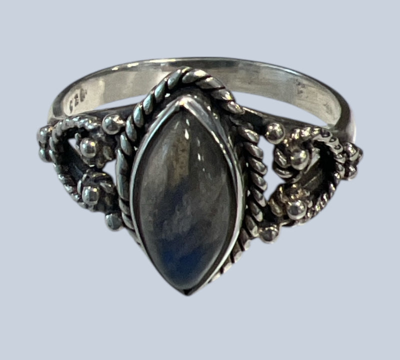 Labradorite Sterling Silver Rings (Sizes 6-6.5)