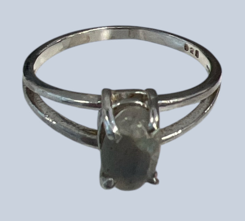 Labradorite Sterling Silver Rings (Size 7)