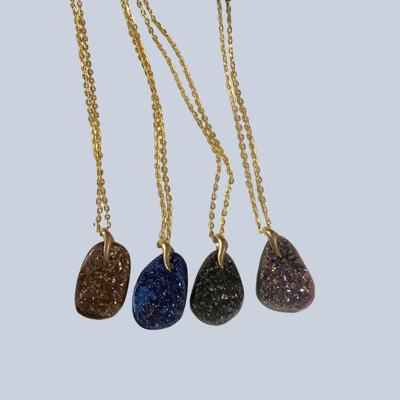 Multi Titanium Druzy Pendant