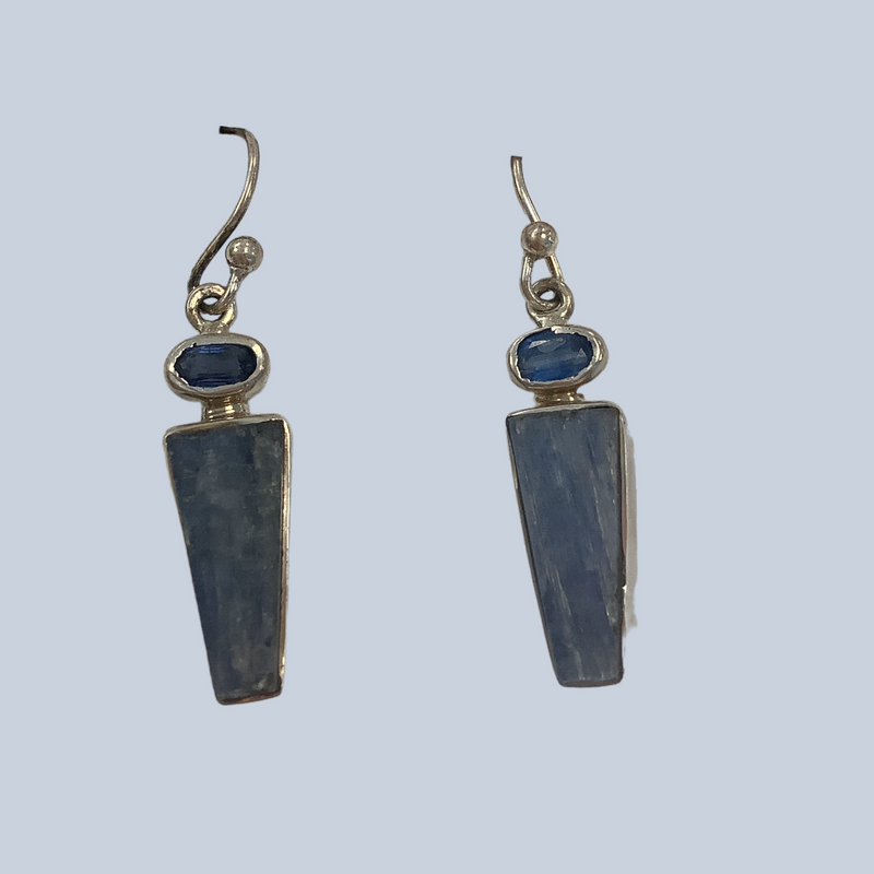 Blue Kyanite Sterling Silver Earrings