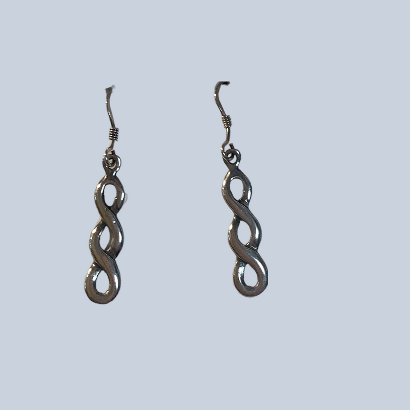 Infinity sterling silver earrings