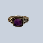 Amethyst Sterling Silver Rings (Sizes 9 - 10)