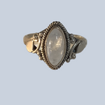 Rainbow Moonstone Sterling Silver Rings (size 4-6.5)
