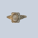 Rose Quartz Sterling Silver Ring (Sizes 5-6)
