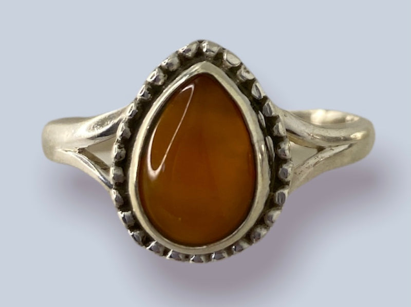 Carnelian Sterling Silver Rings