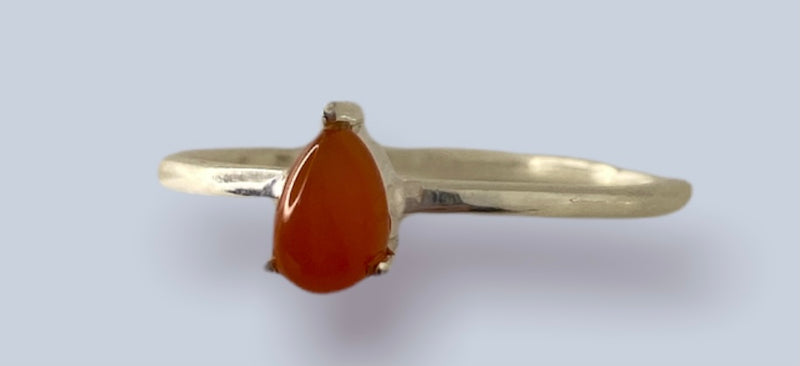 Carnelian Sterling Silver Rings