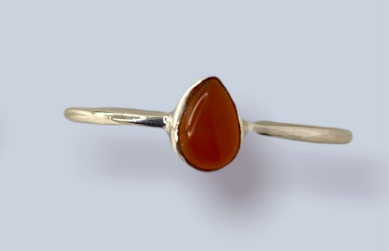 Carnelian Sterling Silver Rings