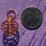 Sm copper Plated Crystal Cage Pendant